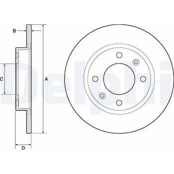 Brzdový kotouč Brzdový kotouč DELPHI BG2572