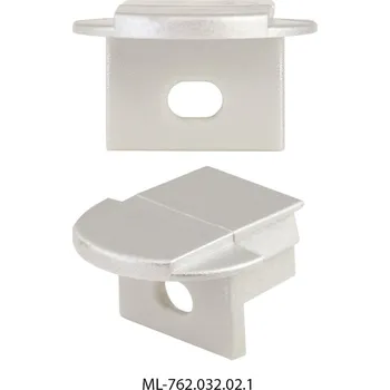 LED lišta MCLED Koncovka pro VL s otvorem stříbrná ML-762.032.02.1