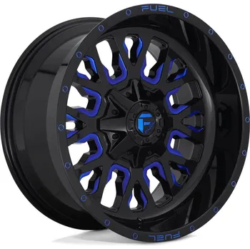 Horské kolo Alloy wheel D645 Stroke Gloss Black Blue Tinted Clear Fuel
