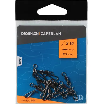 CAPERLAN Obratlík s karabinkou na sportovní rybolov SW ROL SNA č. 4