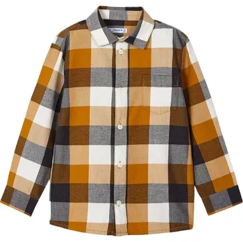 MAYORAL chlapecká košile DR kostka okrová vel. 116 cm