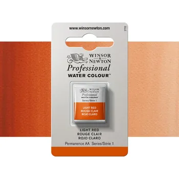 Vodová barva Akvarelová barva Winsor & Newton Professional, půlpánvička - Light Red