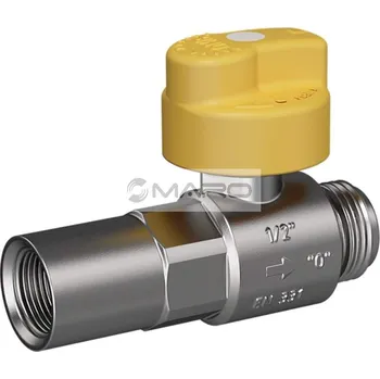 Instalatérský materiál Merabell Kohout kulový na plyn VAIT přímý Rp1/2" x G1/2", M0312