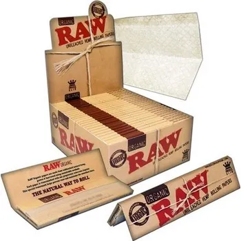 Papírky RAW ORGANIC King Size SLIM 32ks v balení | box 50ks (Dlouhé papírky RAW ORGANIC KS SLIM, 32 ks v balení, box po 50 ks.)
