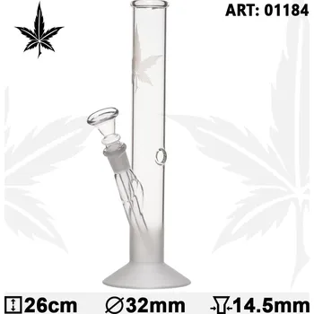 Skleněný bong Sand Leaf 26cm, průměr 32mm (Skleněný bong Sand Leaf, který je téměř uměleckým dílem!)