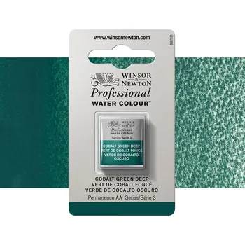 Vodová barva Akvarelová barva Winsor & Newton Professional, půlpánvička - Cobalt Green Deep