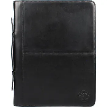 Aktovka na dokumenty Černá kožená spisovka s držadlem Divoký býk