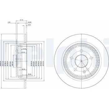 Brzdový kotouč Brzdový kotouč DELPHI BG3969