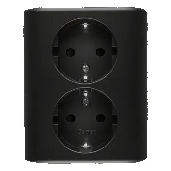 Elektrická zásuvka SIMON EGSZ2SPZ/49 Zásuvka dvojnásobná typu Schuko pod omítku s clonkami, skandinávská verze 16 A, 25