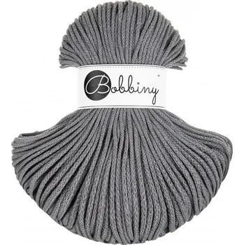Příze Bobbiny bavlněná šňůra JUNIOR 3mm stone-grey