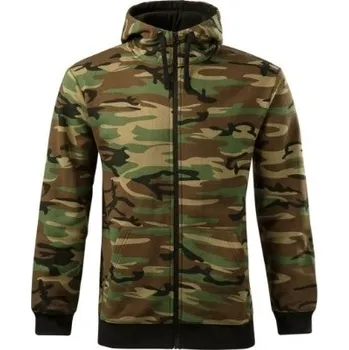 Pánská mikina Malfini - Adler Mikina pánská CAMO ZIPPERC19 ADLER, různé barvy a velikosti Barva: hnědá 1420, Velikost: L