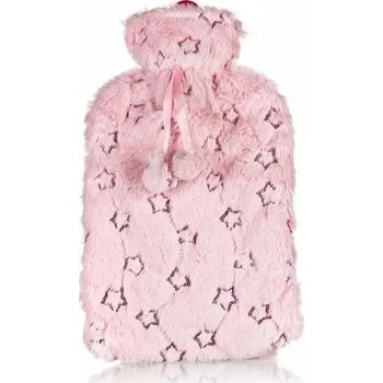 Termofor Banquet Láhev zahřívací termofor FLOWERS 2 l, růžová