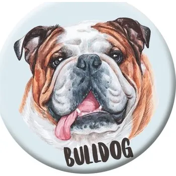 Button (placka) se špendlíkem 44 mm - Bulldog