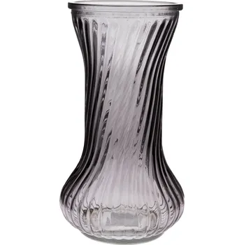 Váza Skleněná váza Vivian, černá, 21 x 10 cm