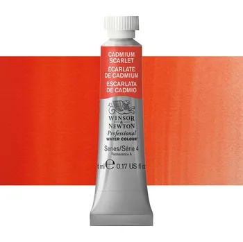 Vodová barva Akvarelová barva Winsor & Newton Professional, 5ml - Cadmium Scarlet