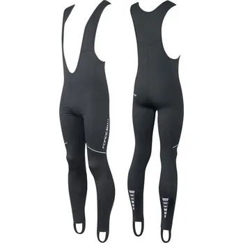 Cyklistické kalhoty FORCE kalhoty Z68 Roubaix černé se šlemi bez vložk - XXXL