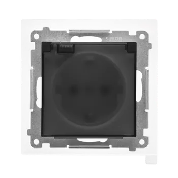 Elektrická zásuvka SIMON TGSZ1BCZ.01/149A Zásuvka Schuko 1 násobná (přístroj s krytem), IP44 s uzemněním, se clonkami,