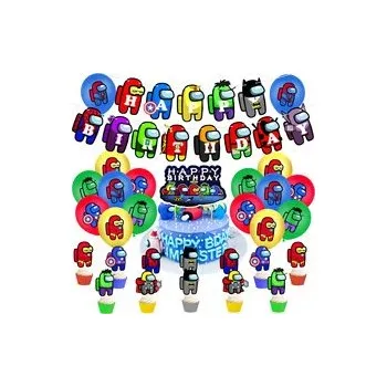 Party dekorace Narozeninová dekorace AMONG US 2 Barva: coca red