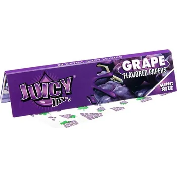 Papírky JUICY JAY'S King Size, Hroznové víno, 32ks v balení (Dlouhé papírky JUICY JAY´S KS, příchuť hroznové víno. 32ks v balení.)