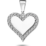 Lillian Vassago Přívěsek srdce z bílého zlata se zirkony LLV98-GP062W