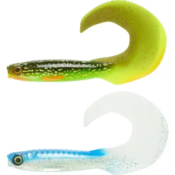 Umělá nástraha CAPERLAN Měkká nástraha na lov štik Kit Rogengrub 140 modrá Firepike MODRÁ|ZELENÁ|ŽLUTÁ