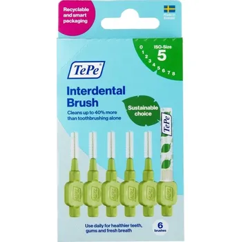 Mezizubní kartáček TePe Mezizubní kartáčky papírová krabička 0,8 mm 6 ks, zelené