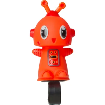 Zvonek na kolo BTWIN DĚTSKÝ KLAKSON ROBOT ORANŽOVÁ