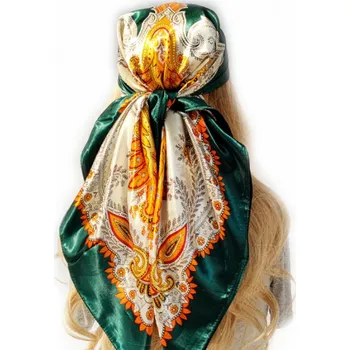 Šátek Moderní hedvábný šátek 90x90 cm - pokrývka hlavy Barva: 16