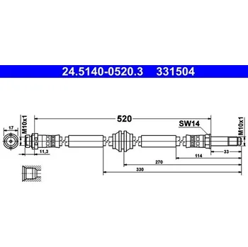 Brzdová hadice Brzdová hadice ATE 24.5140-0520.3