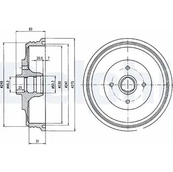 Brzdový buben Brzdový buben DELPHI BF430
