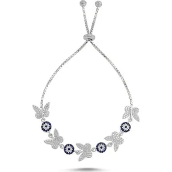 Náramek Olivie Stříbrný posuvný náramek MOTÝLÍ REJ 3828 Ag 925; ≤10,6 g.