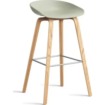 Barová židle HAY Barová stolička AAS 32 High Lacquered Oak Veneer, pastel green
