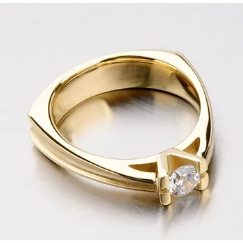 Oblečení a móda Dámský prsten žluté zlato 585/1000 zirkon DZ1992ZL velikost 49