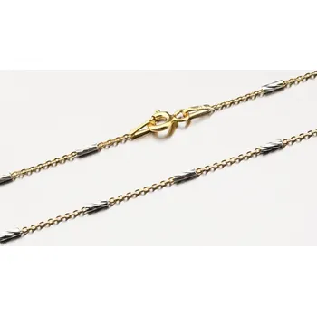 Řetízek Dámský řetízek stříbro 925 zdobený facetami CHRS-TUBE-SLASH-Y/W-030 délka 45 cm