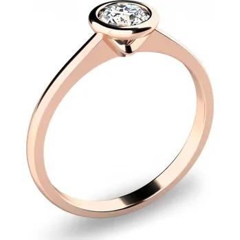 Prsten Dámský prsten přírodní diamant 0.330 ct G/SI růžové zlato 140001D-CV velikost 64