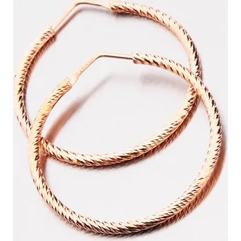 Náušnice Dámské náušnice stříbro 925 kruhy v barvě růžového 35 mm E2000856-0809-SLX