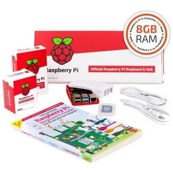 Počítač Raspberry Pi 4B/8GB Desktop Kit, malinový/bílý - OFI102