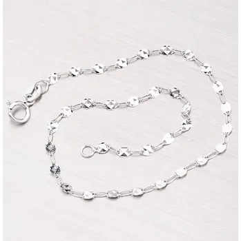 Náramek Dámský náramek bílé zlato 585 gravírovaný 44-1636 délka 17 cm