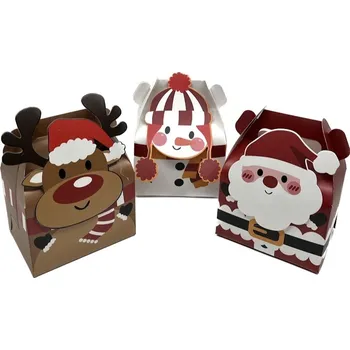 Šperk Vánoční dárková krabička Sob, Sněhulák a Santa 11,5x15x8,5 cm