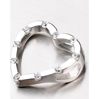 Přívěsek Dámský přívěsek bílé zlato 585 zirkon srdíčko DZ1941B