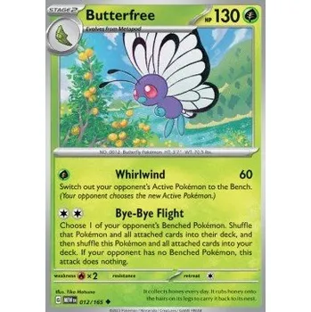 Volný čas Pokémon MEW 012/165 Butterfree - 151 Stav: Near Mint, Verze: NORMAL