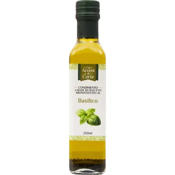 Rostlinný olej Ochucený extra panenský olivový olej s bazalkou 250ml La Corte d'Italia