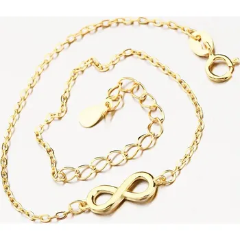 Náramek Dámský náramek stříbro 925 zlacený nekonečno BST-14649/21-G délka 19 cm