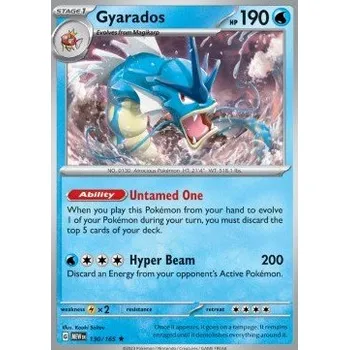 Sběratelská karetní hra Pokémon MEW 130/165 Gyarados - 151 Stav: Near Mint, Verze: HOLO