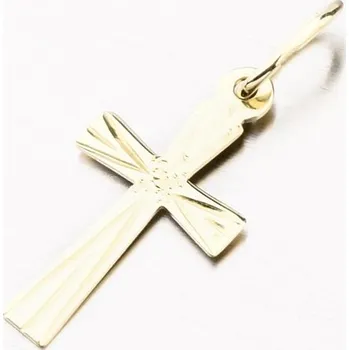 Přívěsek Přívěsek žluté zlato 585 křížek - ručně rytý 322-0097