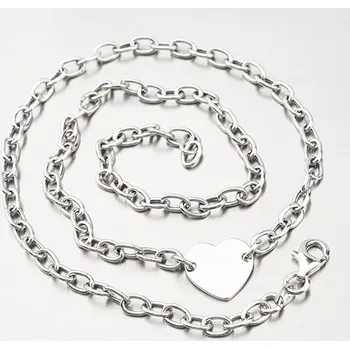 Náhrdelník Dámský náhrdelník stříbro 925 srdcem s možností rytiny N1300442-1264-SLX délka 42 cm