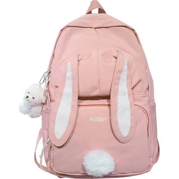 Školní batoh Roztomilý dívčí školní batoh s oušky - Růžová