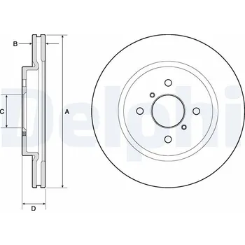 Brzdový kotouč Brzdový kotouč DELPHI BG4750C