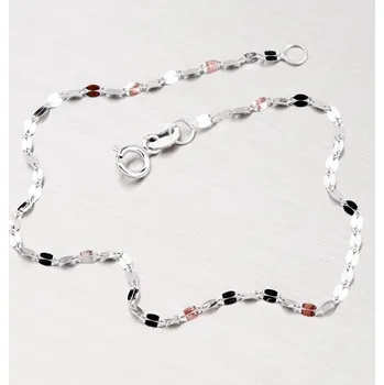 Náramek Dámský náramek bílé zlato 585 44-1477 délka 17 cm