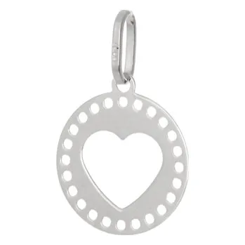 Přívěsek Zlatý přívěšek z bílého zlata srdíčko ZZ1053F